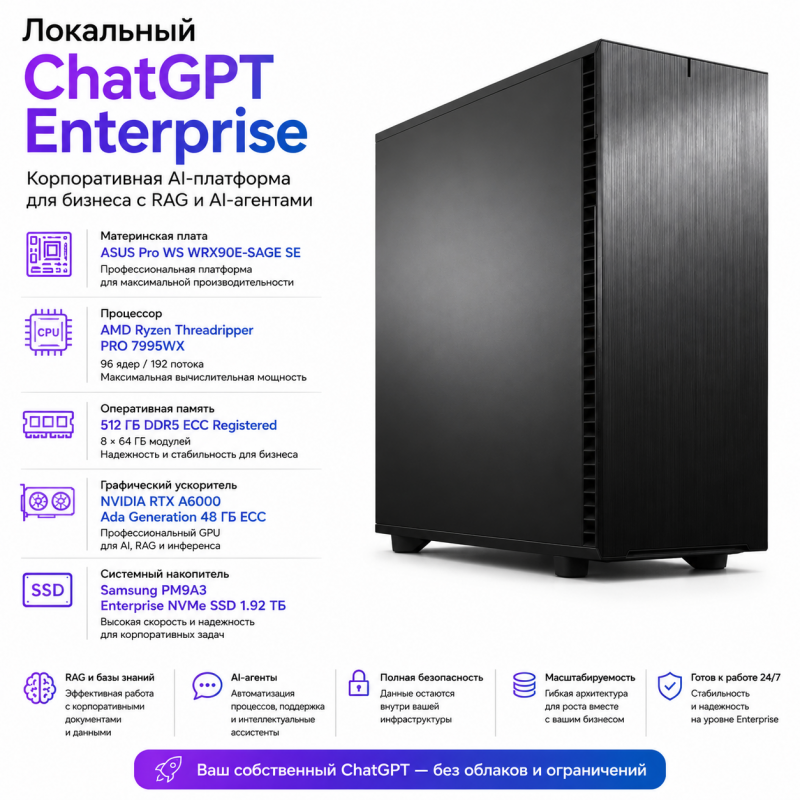 Локальный ChatGPT Enterprise — корпоративная AI-платформа для бизнеса с RAG и AI-агентами