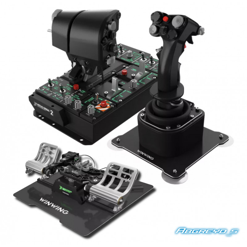 WINWING Orion 2 HOTAS + Orion Metal Flight Rudder Pedals