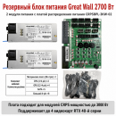 Резервный серверный блок питания Great Wall CRPS 550–2700 Вт, 2 модуля