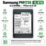 Samsung PM1735 12.8TB U.3 NVMe PCIe 4.0 Enterprise SSD