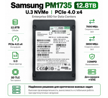 Samsung PM1735 12.8TB U.3 NVMe PCIe 4.0 Enterprise SSD