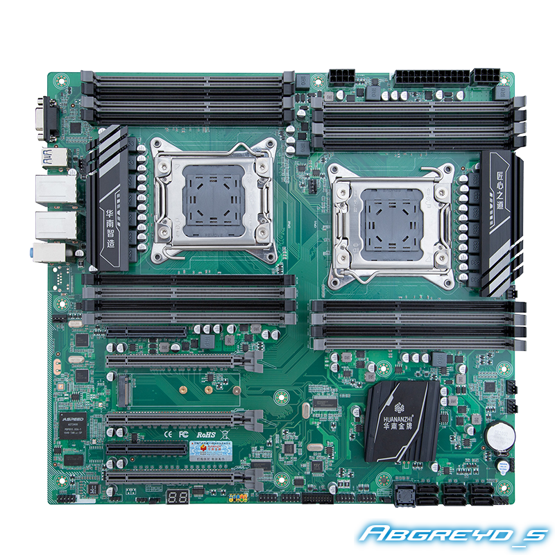 HUANANZHI X79 DUAL-16D V2.1 + 2 × Intel Xeon E5-2667 v2 — 16 ядер, 32 потока