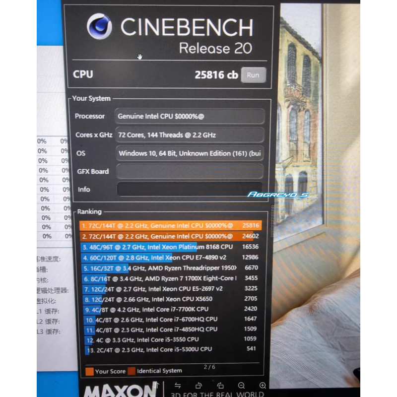 GIGABYTE MD72-HB2 + 2* Xeon Platinum 8360Y + DDR4 256GB