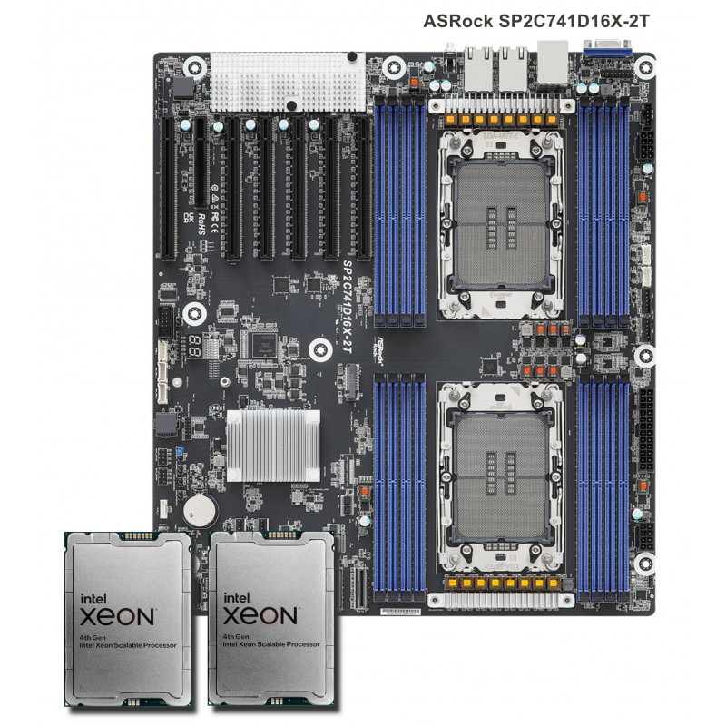 ASRock SP2C741D16X-2T + 2* Intel Xeon Platinum 8592V