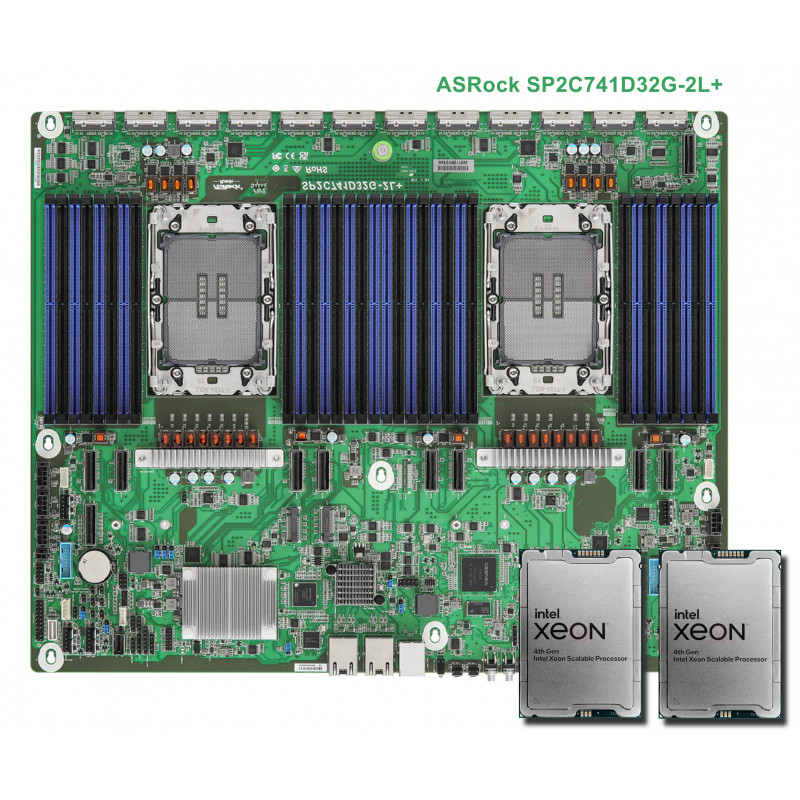 ASRock SP2C741D32G-2L(+) + 2* Intel Xeon Platinum 8592+