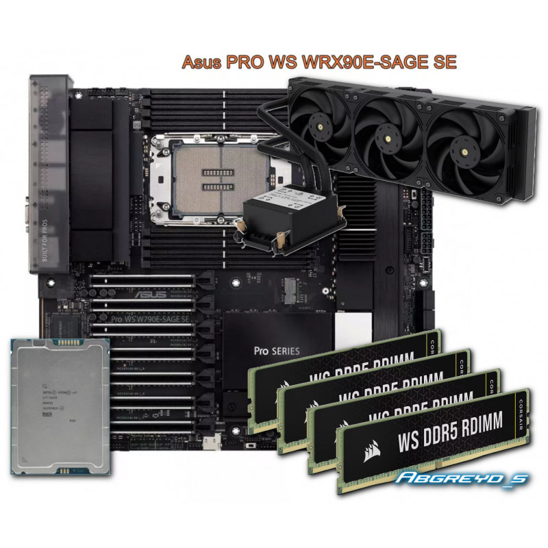 Asus PRO WS WRX90E-SAGE SE + w9-3475X + DDR5 128GB