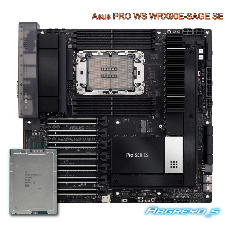 Asus PRO WS WRX90E-SAGE SE + Intel Xeon w7-3455