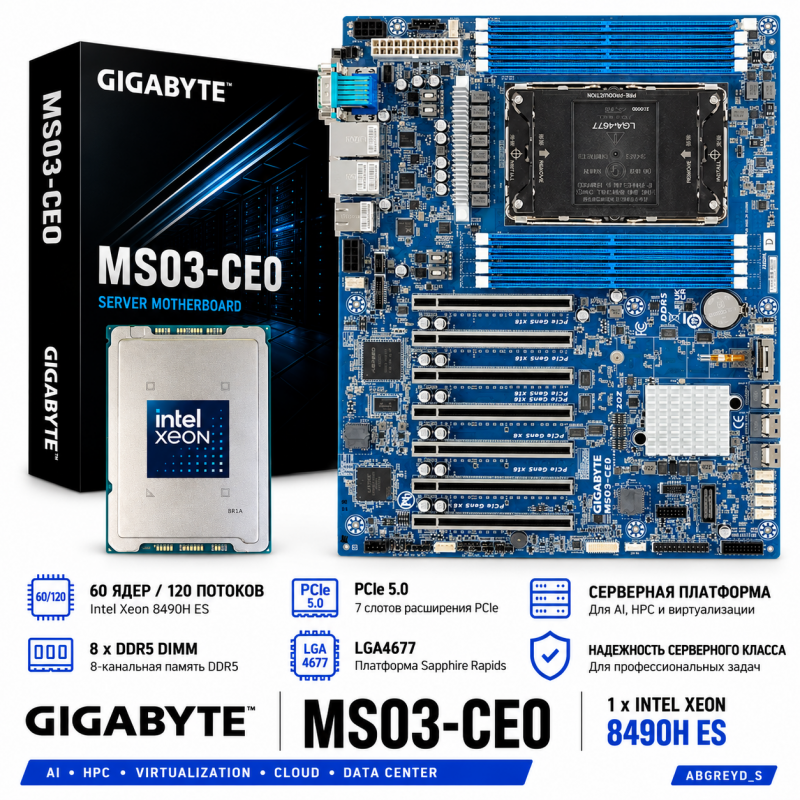 GIGABYTE MS03-CE0 + intel Xeon 8490H ES