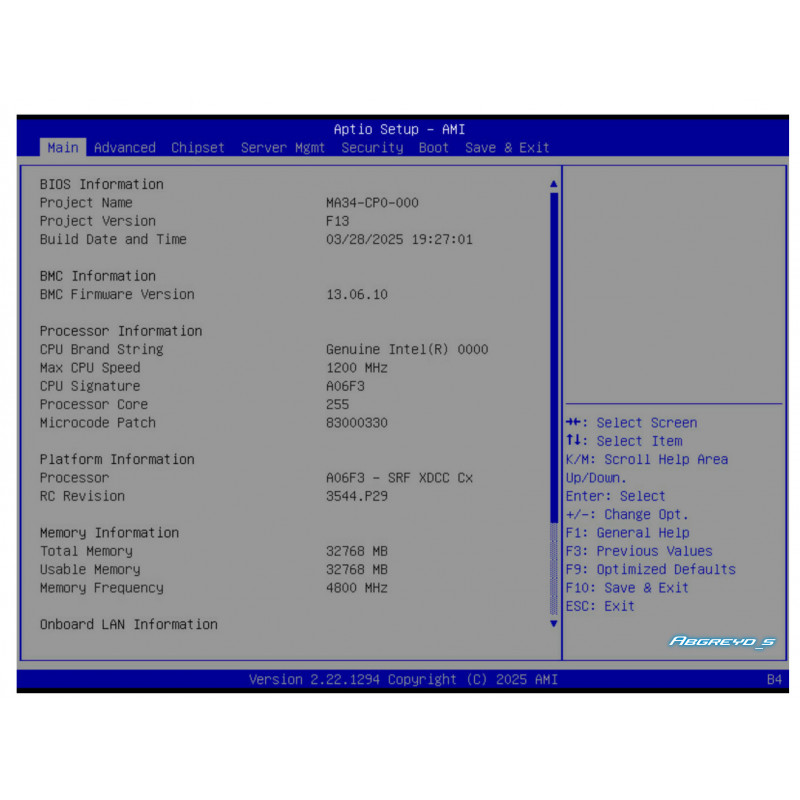 Gigabyte MA34-CP0 + Intel Xeon 6980P