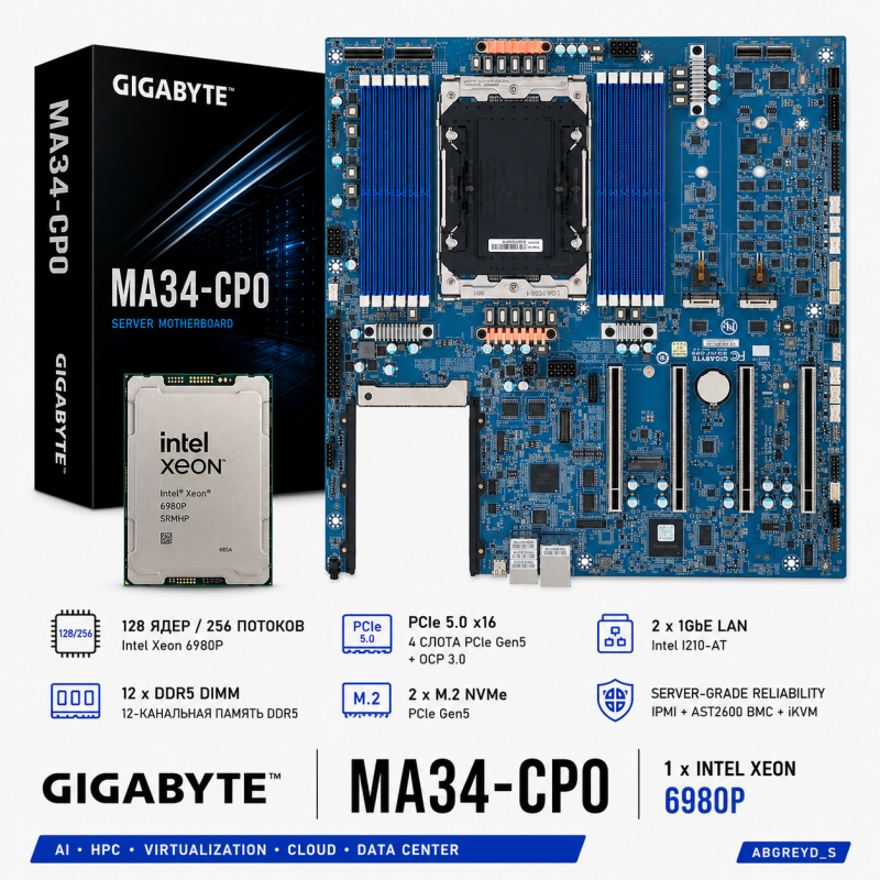 Gigabyte MA34-CP0 + Intel Xeon 6980P