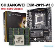 SHUANGWEI E5M-2011-V3.0 + E5-2697 v2 + DDR3 128GB