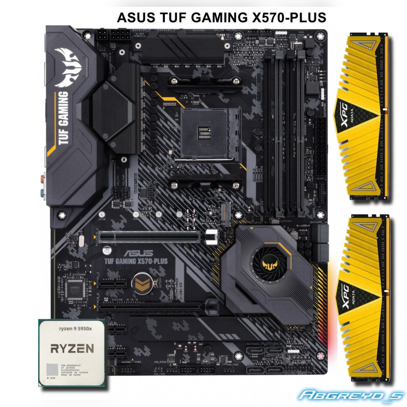 ASUS TUF GAMING X570-PLUS + AMD Ryzen 9 5950X + DDR4 32GB