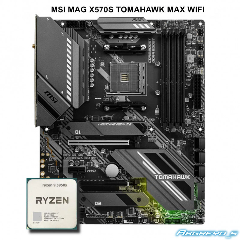 MSI MAG X570S TOMAHAWK MAX WIFI + AMD Ryzen 9 5950X