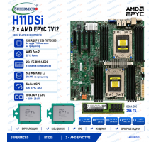 Supermicro H11DSi + 2* AMD EPYC 7V12 + DDR4 256GB