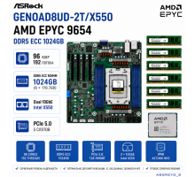 ASRock GENOAD8UD-2T/X550 + AMD EPYC 9654 + DDR5 1024GB