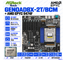 ASRock Rack GENOAD8X-2T/BCM + AMD EPYC 9474F, 48 ядер / 96 потоков