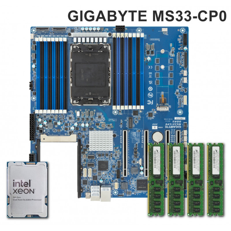 GIGABYTE MS33-CP0 + Xeon 8592+(ES)