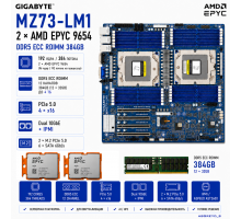 Gigabyte MZ73-LM1 + 2* AMD EPYC 9654 + DDR5 384GB