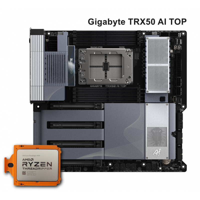 Gigabyte TRX50 AI TOP + AMD Ryzen Threadripper PRO 9995WX