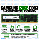 Samsung DDR3 128GB (8x16GB) 1600 MT/s REG ECC (2Rx4)