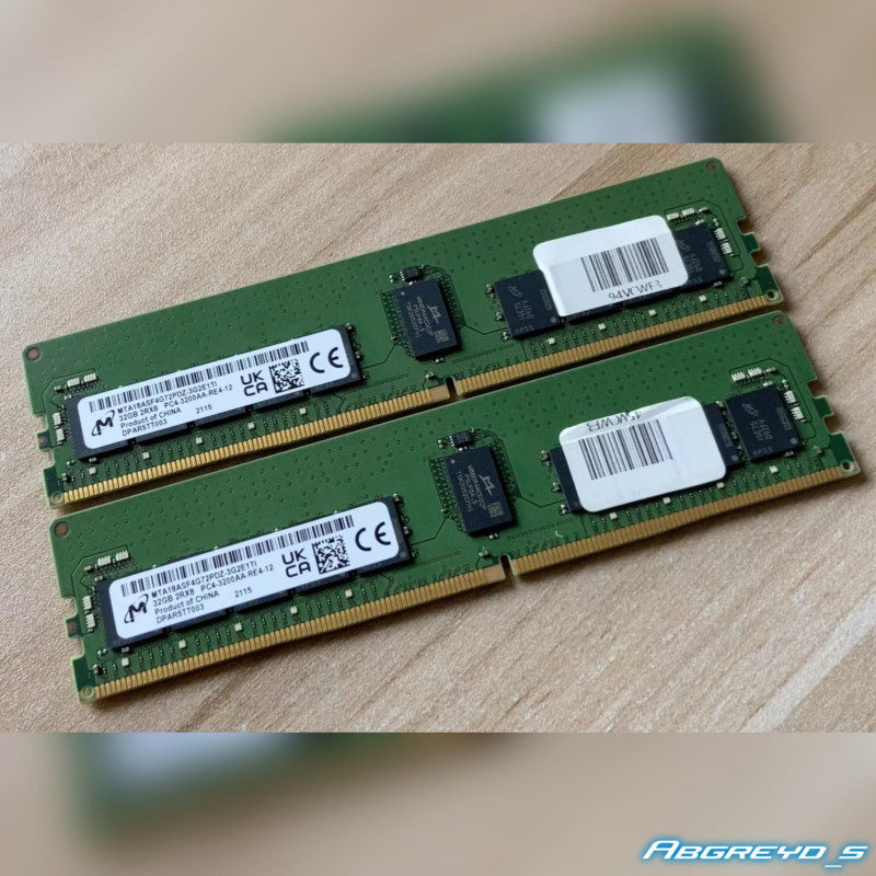 Micron DDR4 128GB (32GB×4) 3200 MT/s REG ECC (2Rx8)