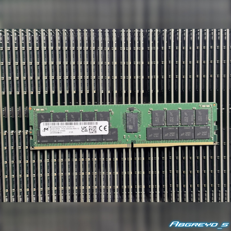 Micron DDR4 512GB (64GB×8) 3200 MT/s REG ECC (2Rx4)