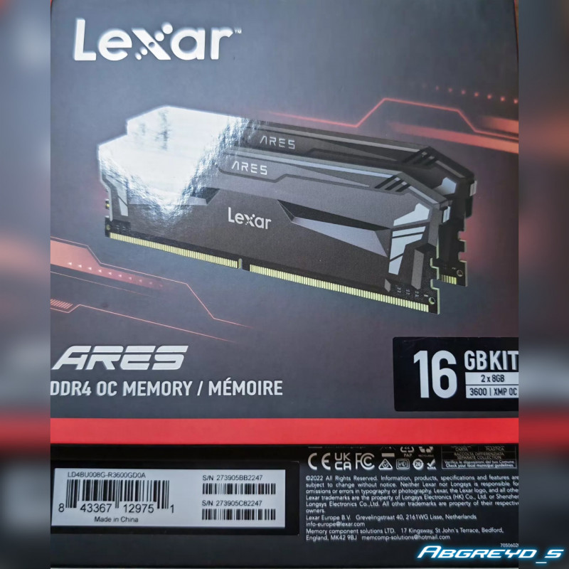 Lexar RGB DDR4 16GB (2x8GB) 3600 MT/s