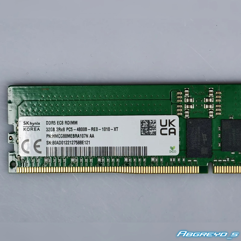 SK hynix DDR5 256GB (32GB×8) 4800 MT/s REG ECC (2Rx8)