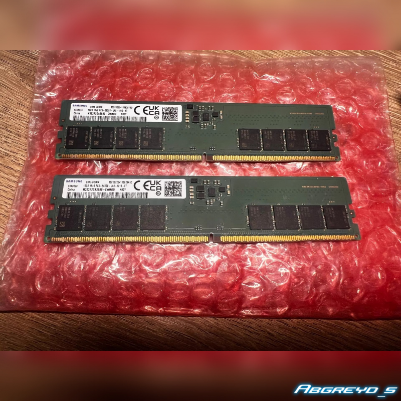 Samsung DDR5 32GB (2x16GB) 5600 MT/s REG ECC (1Rx8)