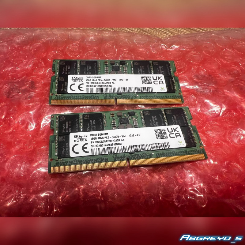 SK hynix DDR5 32GB (2x16GB) 5600 MT/s SO-DIMM (1Rx8)