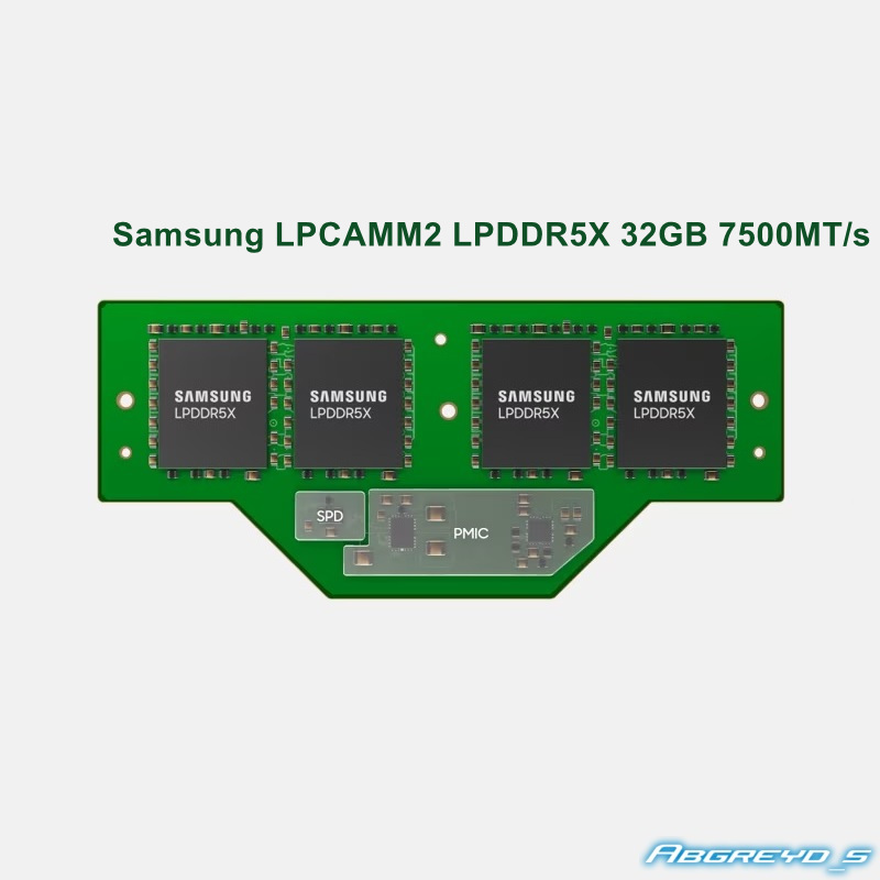 Samsung LPCAMM2 LPDDR5X 32GB 7500 MT/s