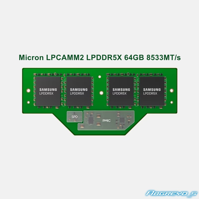 Micron LPCAMM2 LPDDR5X 64GB 8533 MT/s