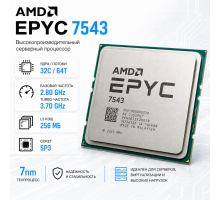 AMD EPYC 7543 32C/64T, 256 МБ L3, SP3
