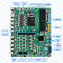 MINGWEI LGA1151-Q270 + Intel Core i9-9900K — 8 ядер / 16 потоков, DDR4, 6×COM