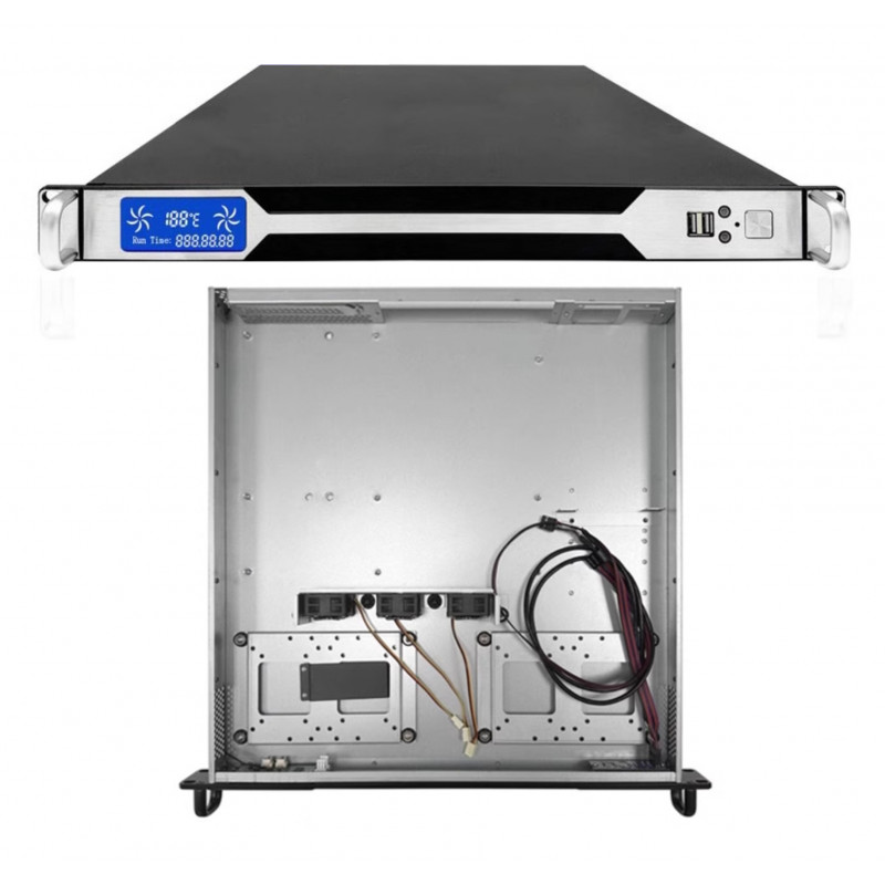 Cерверный корпус 1U-450 с ЖК-дисплеем