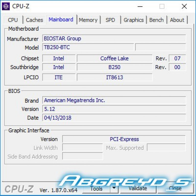 Biostar TB250-BTC + E-2146G + DDR4 16GB